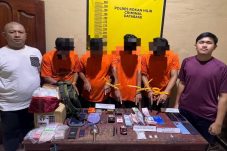 Berusaha Kabur, Pemasok Sabu Kawasan Kebun Sawit di Rohil Diamankan Memiliki Amunisi Senjata Api