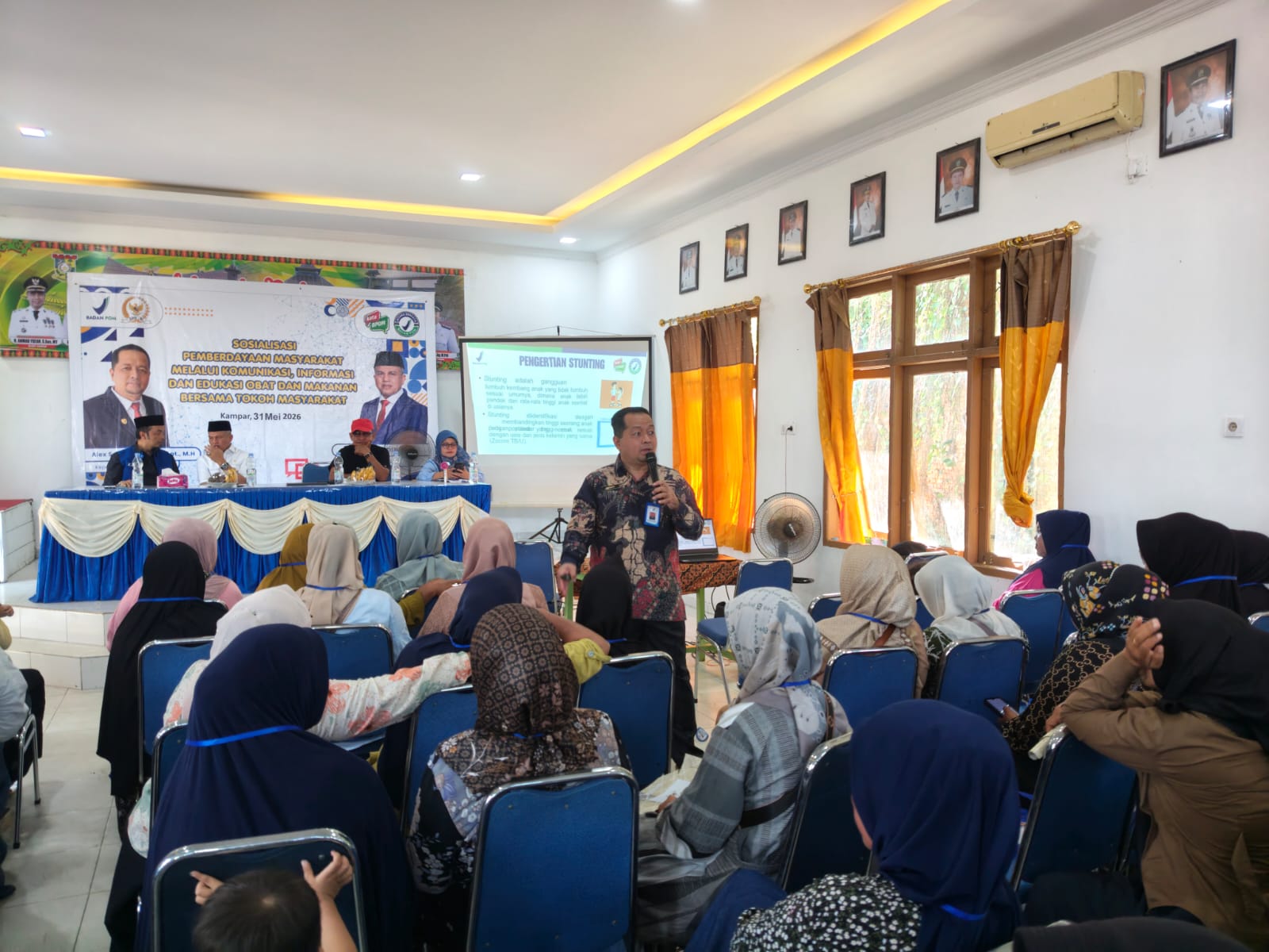 BPOM dan DPR RI Ajak Warga Kampar Konsumsi Pangan Aman Untuk Mencegah Stunting