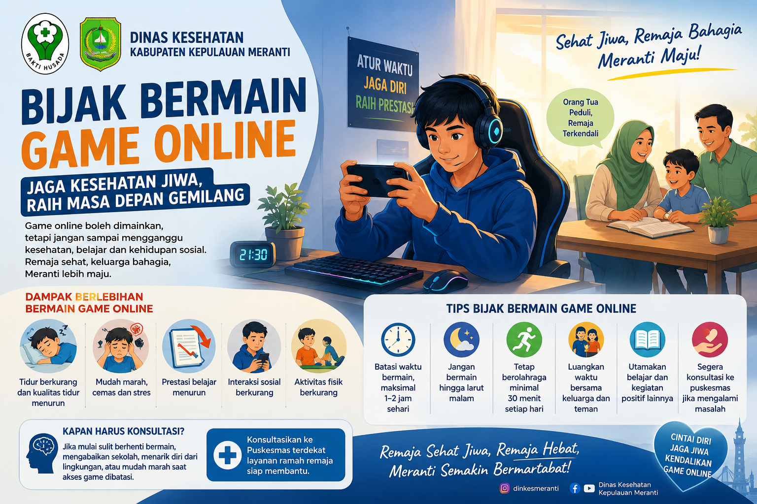 Dinas Kesehatan Meranti Ajak Remaja Bijak Bermain Game Online Demi Menjaga Kesehatan Jiwa