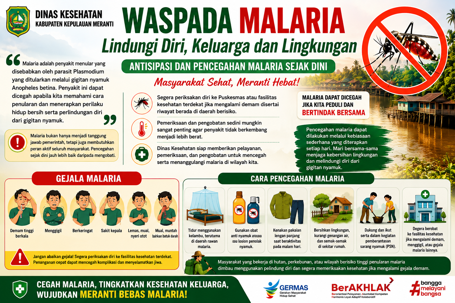 Waspada Malaria, Dinkes Meranti Ajak Masyarakat Perkuat Pencegahan Sejak Dini