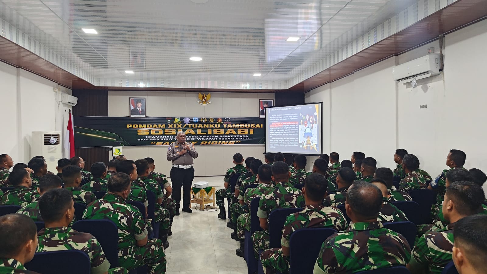 Prajurit Pomdam XIX Ikuti Edukasi Safety Riding
