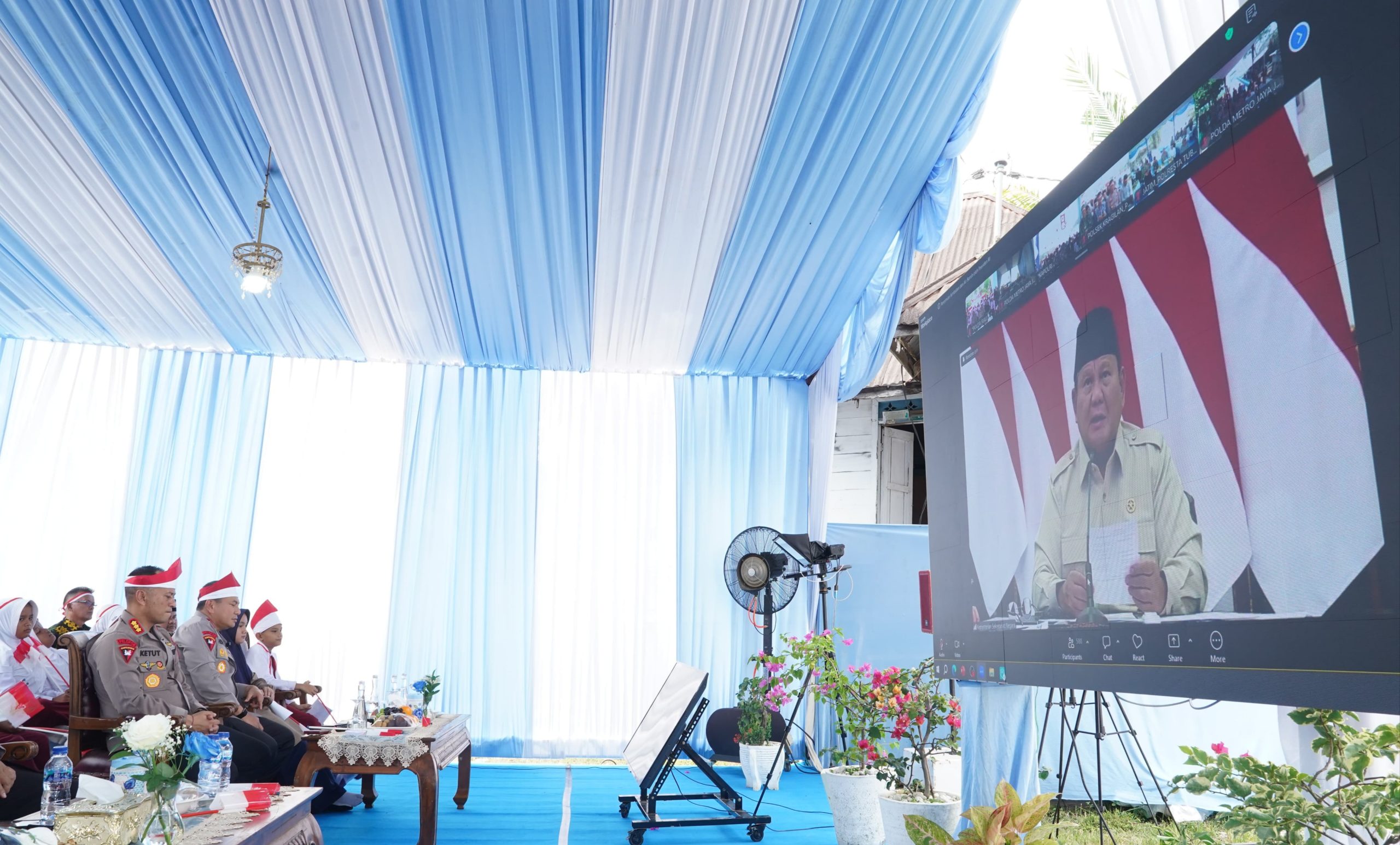 Prabowo Resmikan Jembatan Merah Putih Presisi di Kampar Via Zoom Meeting