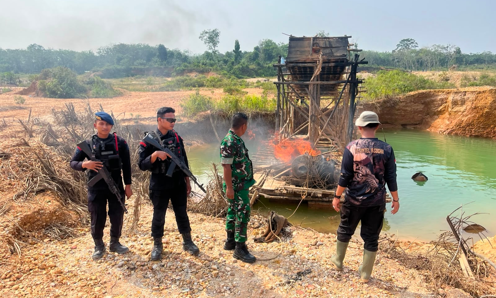 525 Rakit PETI Dimusnahkan di Kuantan Singingi