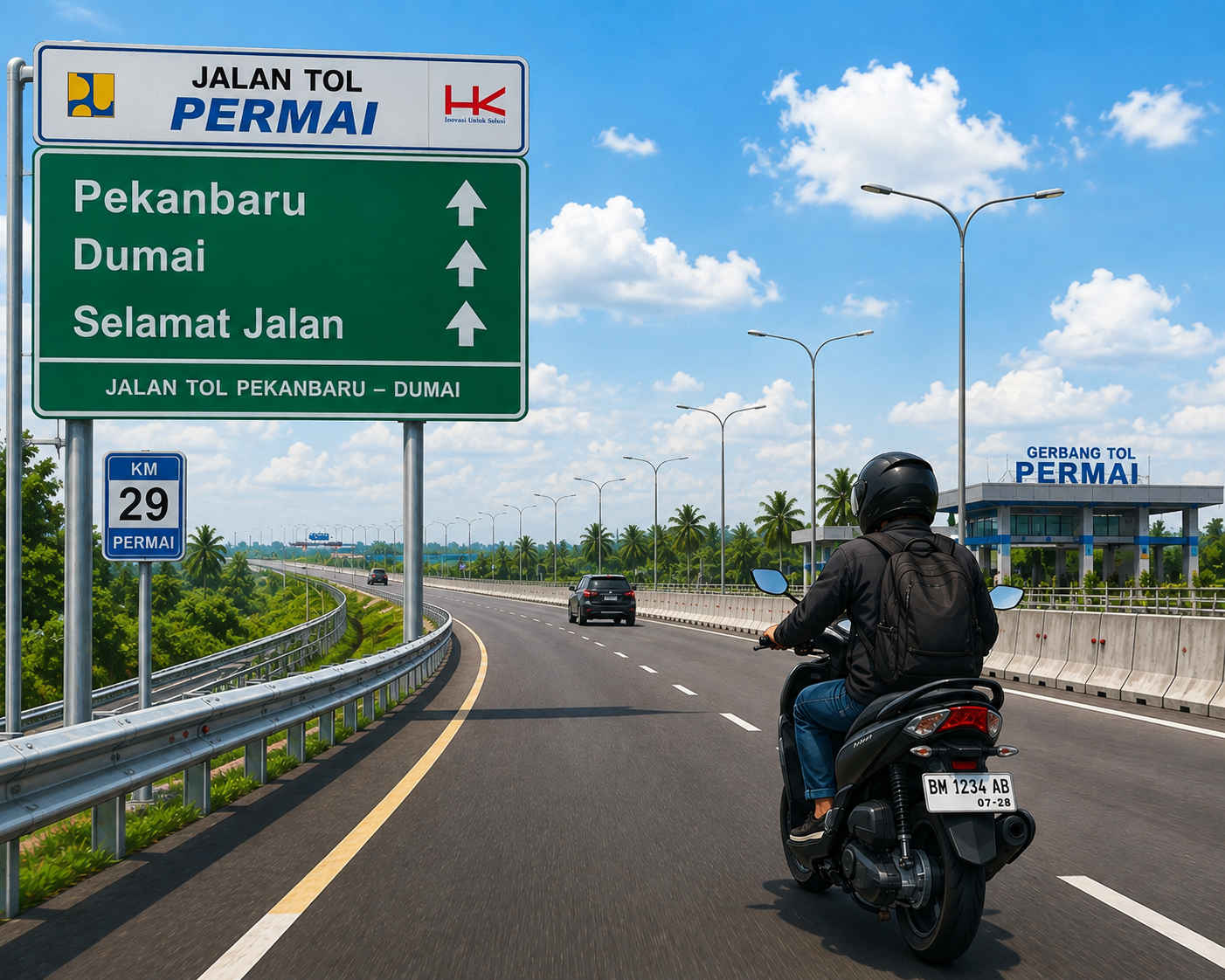 Motor Masuk Tol Pekanbaru-Dumai, Pengendara Mengaku Tak Tahu Larangan