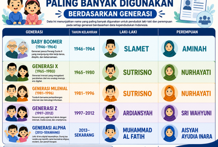 Nama Slamet dan Nurhayati Bergeser ke Muhammad Al Fatih dan Aisyah Ayudia Inara, Ini Tren Nama Anak di Indonesia