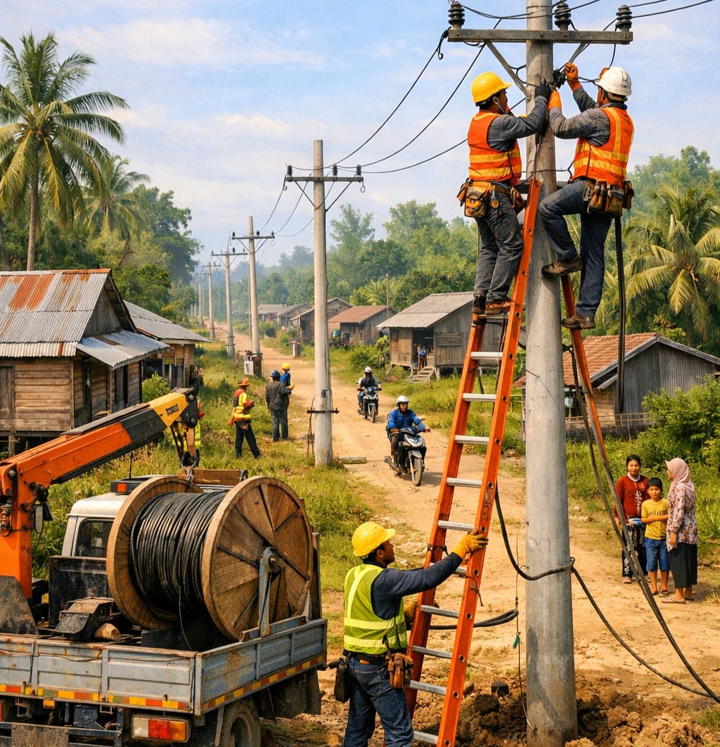 PLN Perluas Jaringan di Tebingtinggi Timur