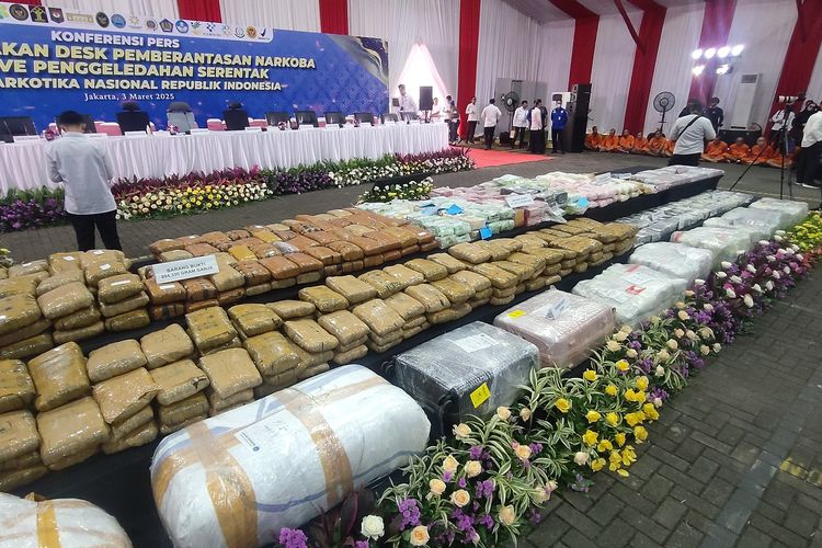 Sepanjang 2025, BNN Tangkap 1.214 Tersangka, Sita 4 Ton Sabu dan 2 Ton Ganja