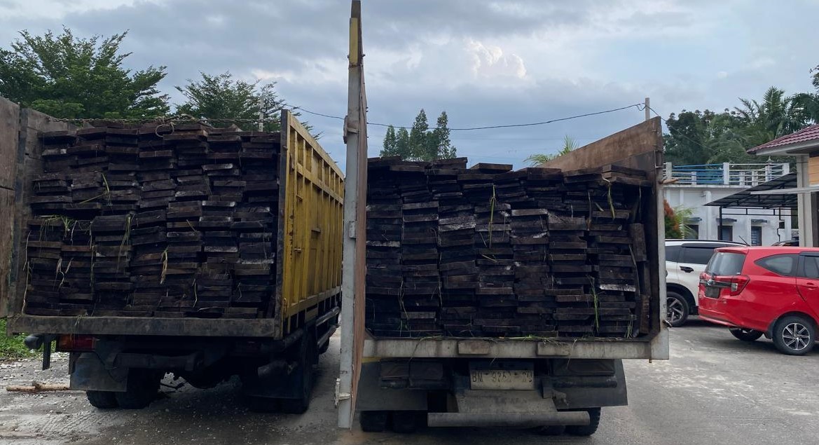 Kayu Ilegal Pesanan Toke Pangkalan Lesung Diamankan Polisi