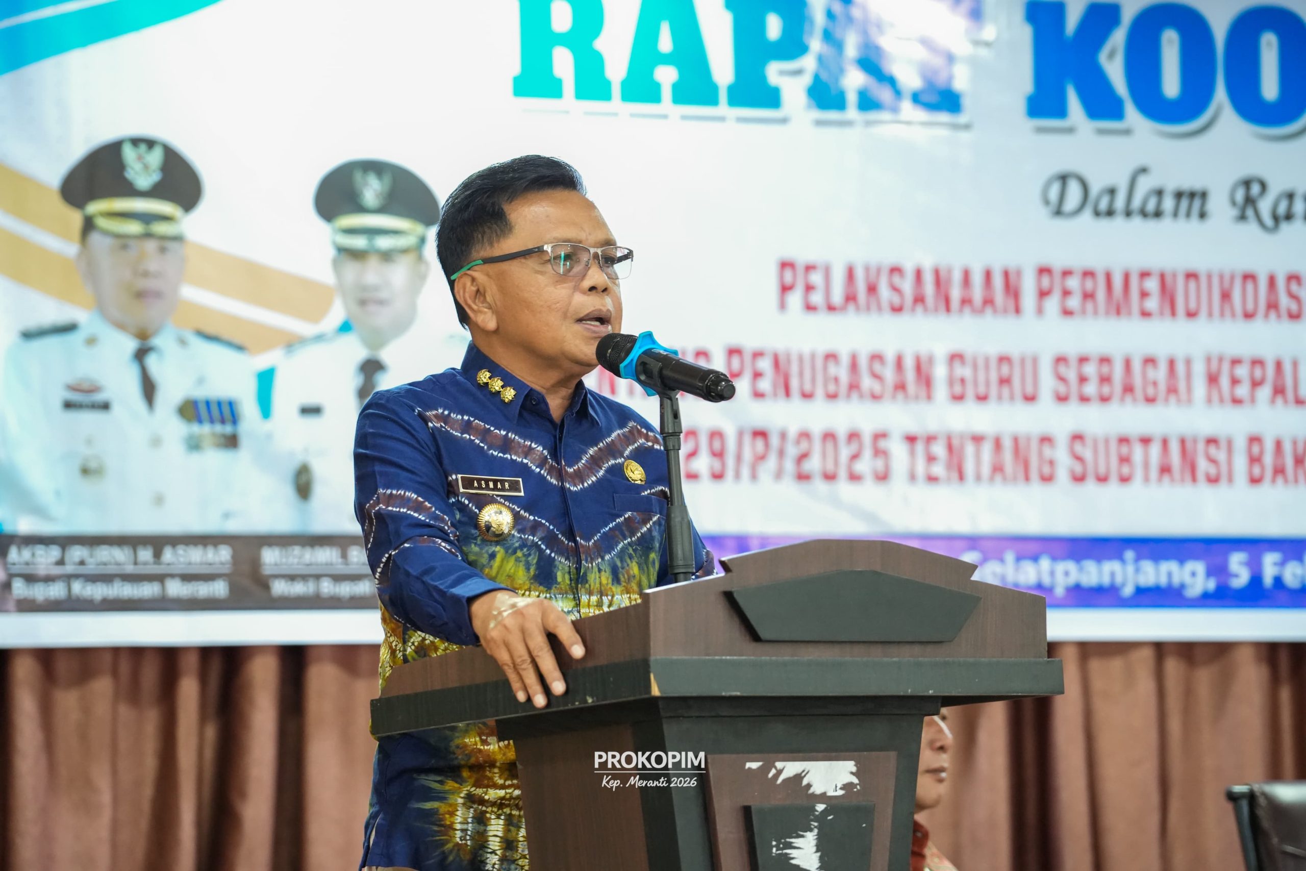 Tak Ada Toleransi Pelanggaran, Asmar Minta Kepala Sekolah Jadi Teladan