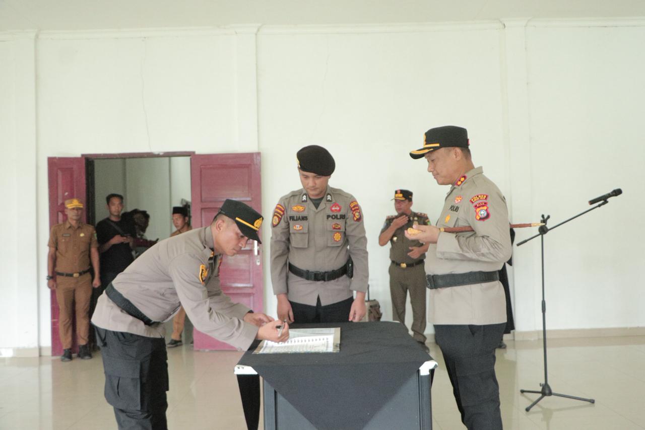 Usai Dilantik, Kapolsek Baru Diberi Tugas Jadikan Panipahan Desa Bersinar