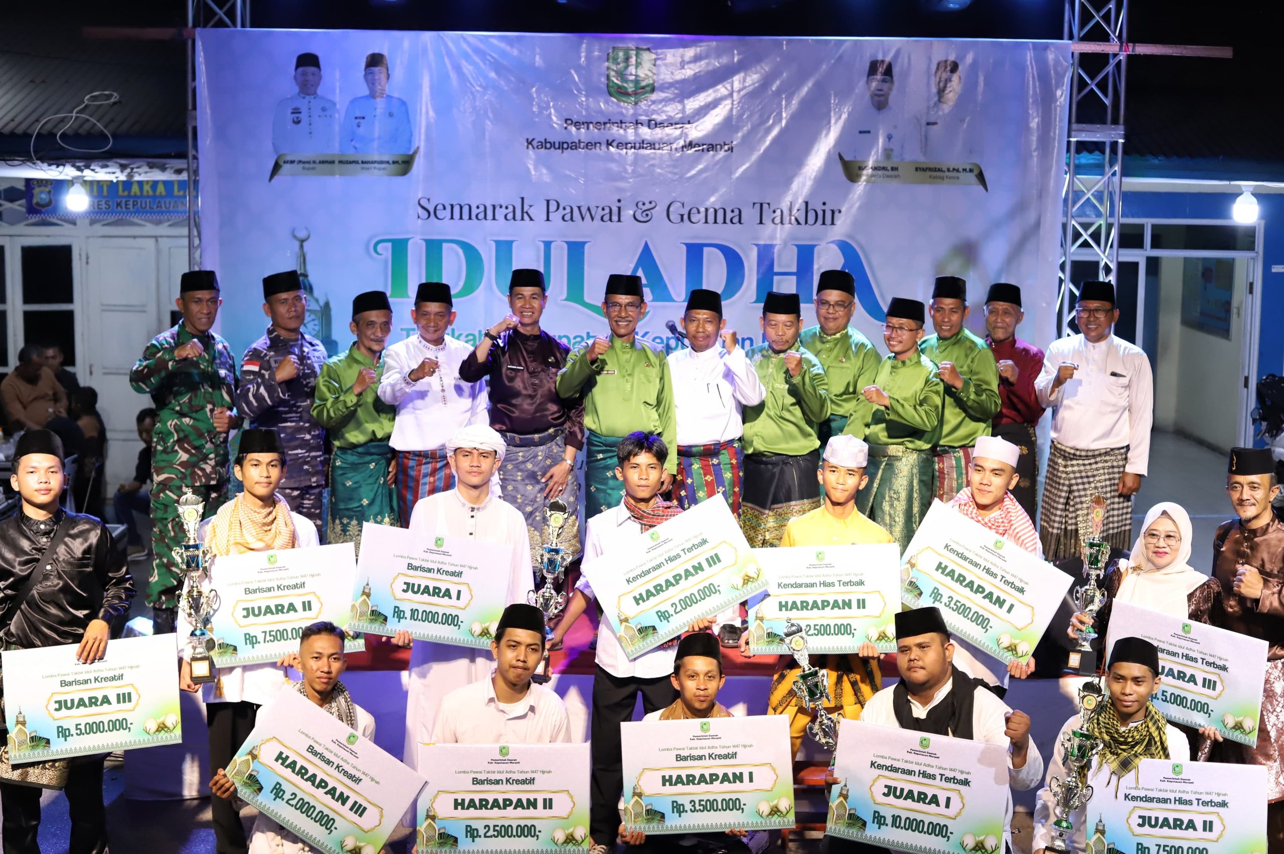 Musala Ar-Afidah dan MAN 1 Tebingtinggi Juarai Pawai Takbir Idul Adha 1447 H