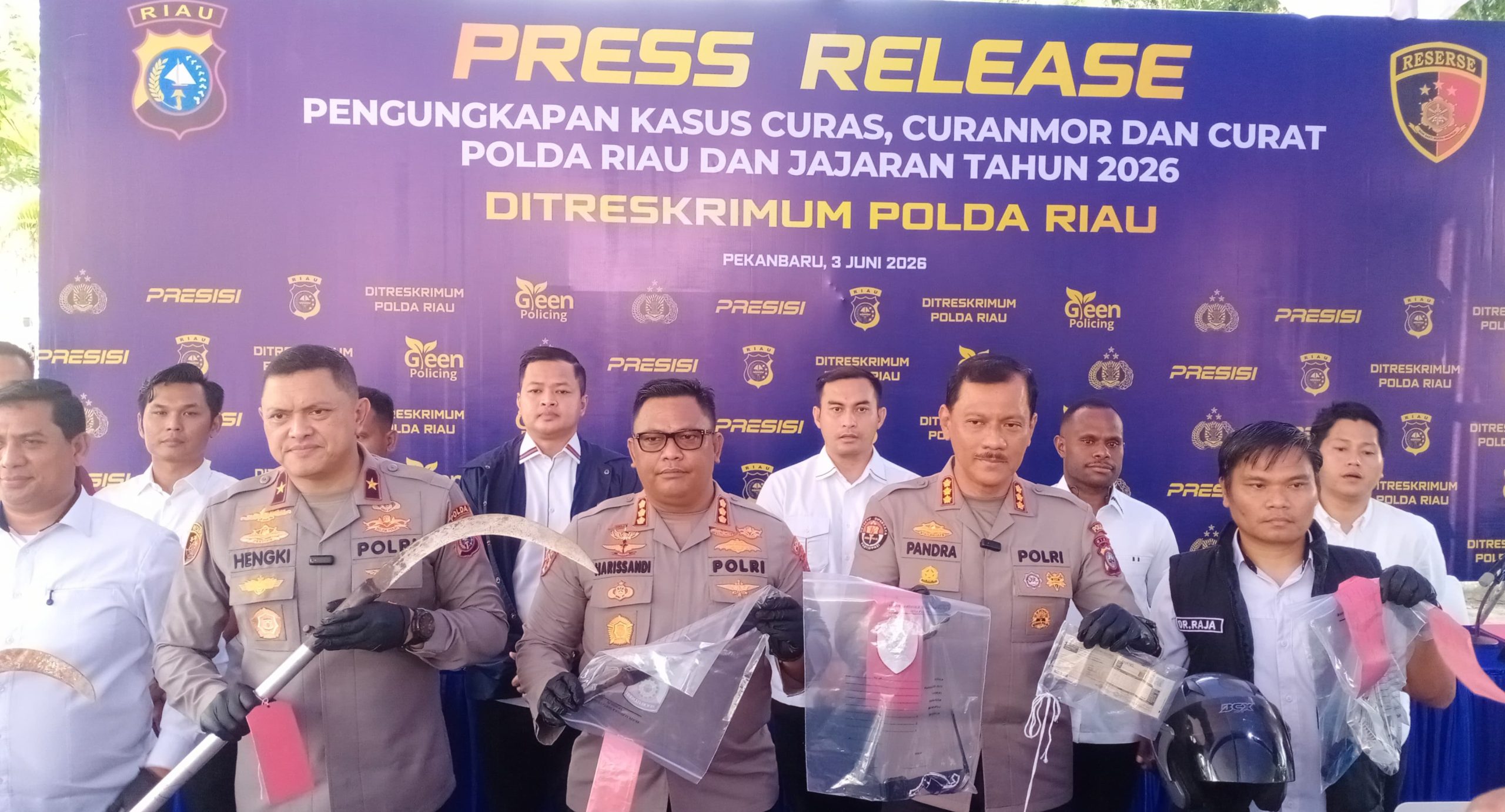 Selama 5 Bulan, Polda Riau Ungkap 1.333 Kasus Kejahatan Jalanan