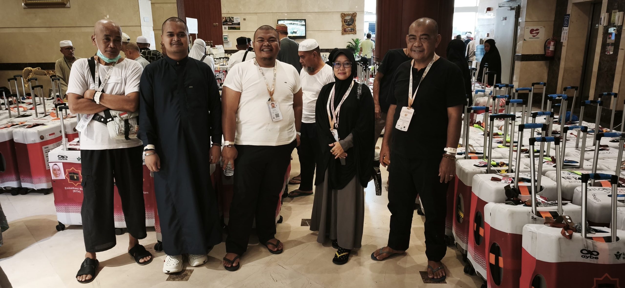 Persiapan Pulang, Koper 110 JH Meranti Mulai Ditimbang dan Segera Dibawa ke Bandara King Abdul Aziz