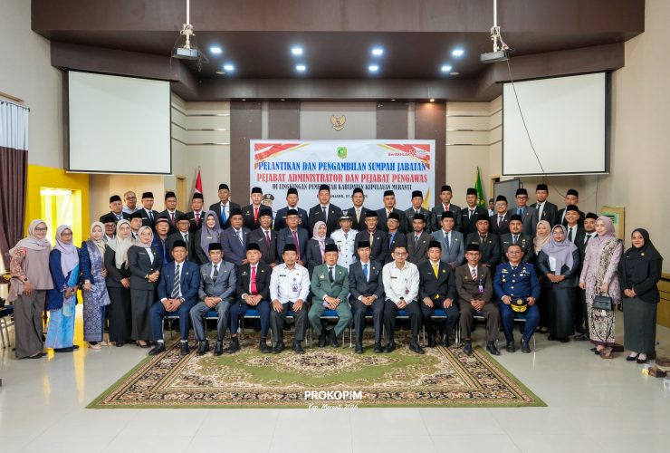 38 Pejabat Pemkab Meranti Dilantik, Afrinal Yusran Kembali Jabat Kabag Prokopim