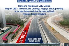 Rekontruksi Jalan Gajah Mada, BP Batam Lakukan Rekayasa Lalu Lintas