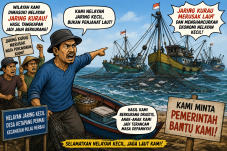 Nelayan Ketapang Permai Keluhkan Jaring Kurau Beroperasi di Wilayahnya