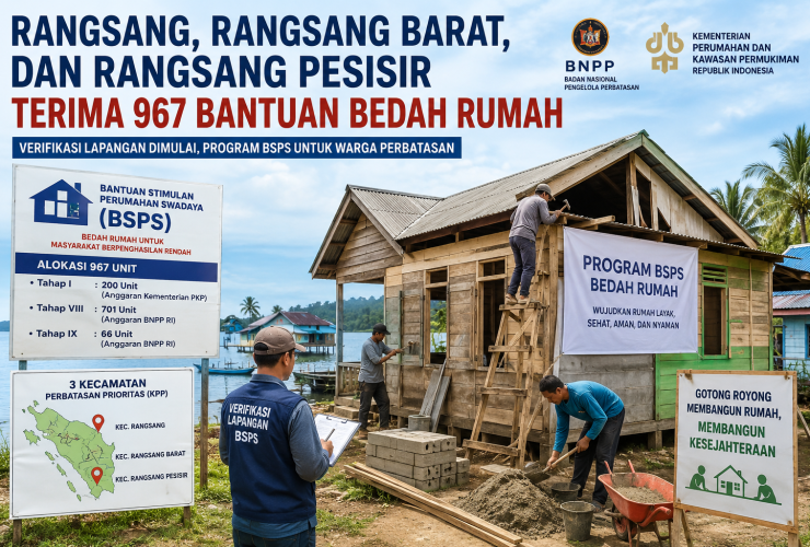 Rangsang, Rangsang Barat, dan Rangsang Pesisir Terima 967 Bantuan Bedah Rumah