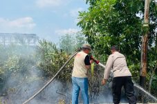 Karhutla Muncul di Tengah Selatpanjang, Tim Gabungan Turun Padamkan Api
