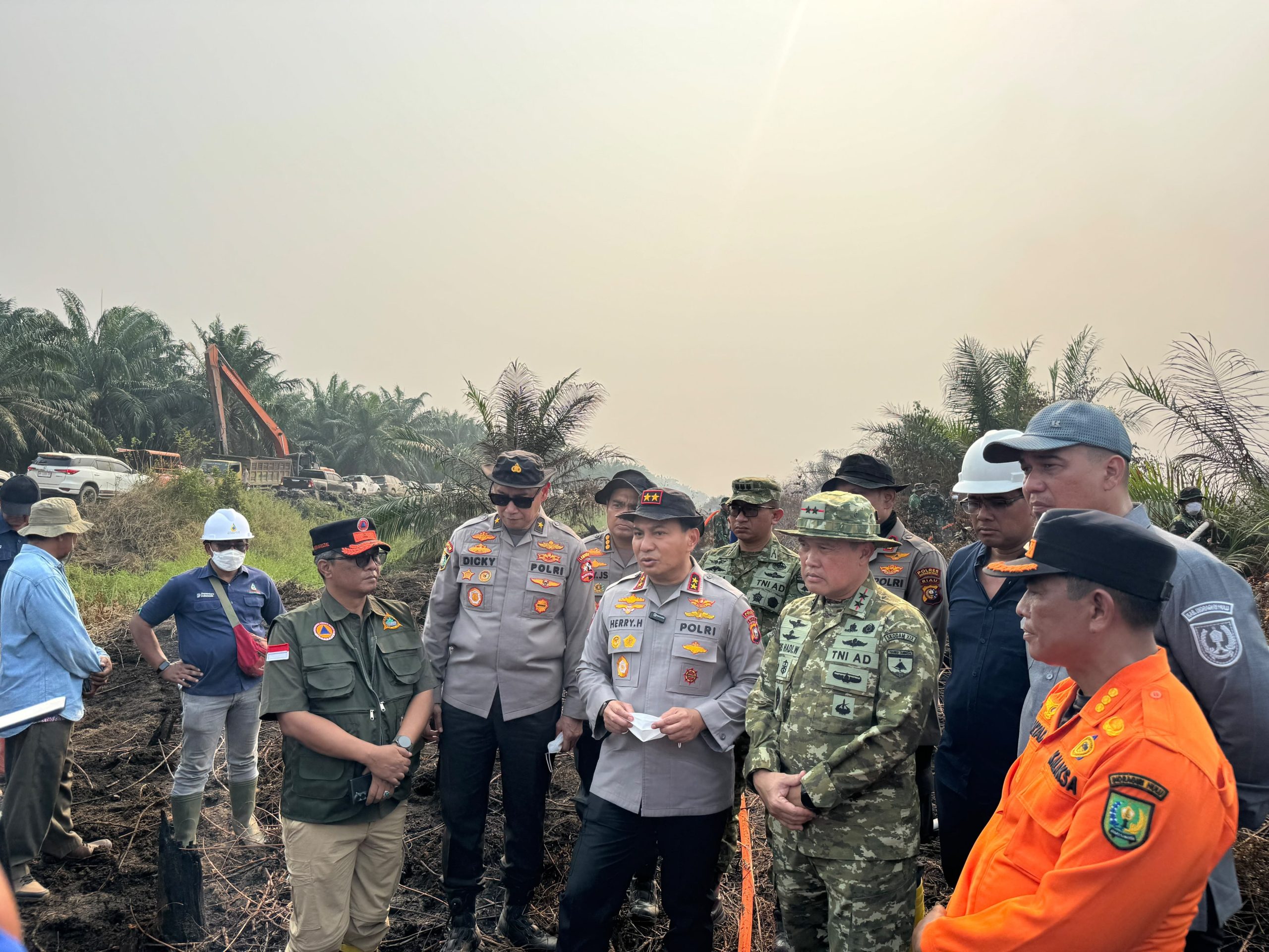Kapolda-Pangdam Pantau Karhutla Inhu Seluas 70 Hektare